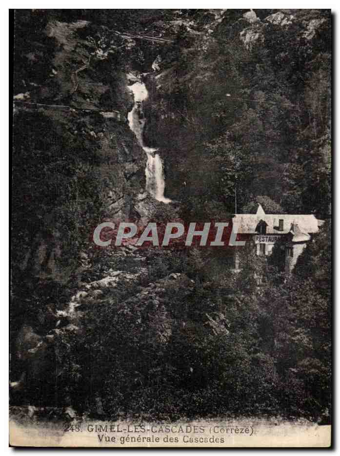 CPA Gimel Les Cascades ( Correze ) Vue generale des Cascades Restaurant