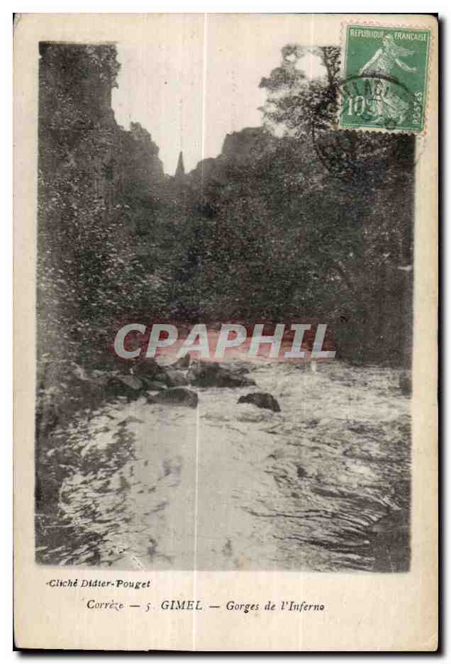 CPA Correze Gimel Groges de l Inferno