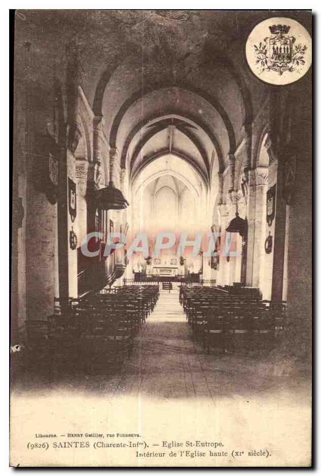CPA Saintes (Charente Inf) Eglise St Eutrope Interieur de I Eglise haute (XIe siecle)