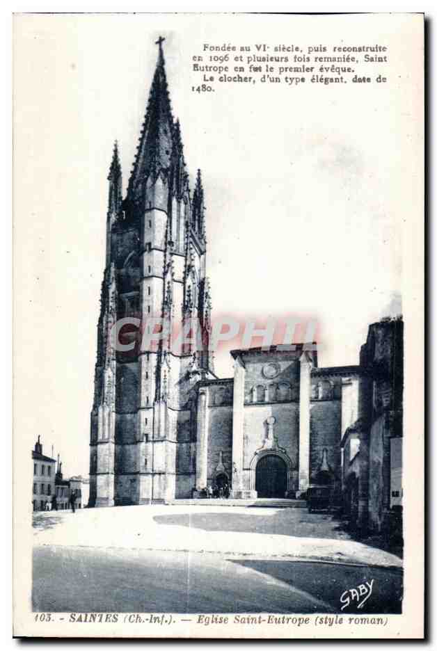 CPA Saintes (Ch-Inf) eglise saint eutrope (style roman)
