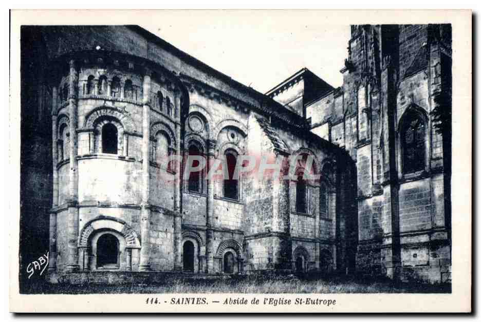 CPA Saintes abside de I eglise st eutrope