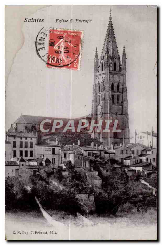 CPA Saintes Eglise st eutrope