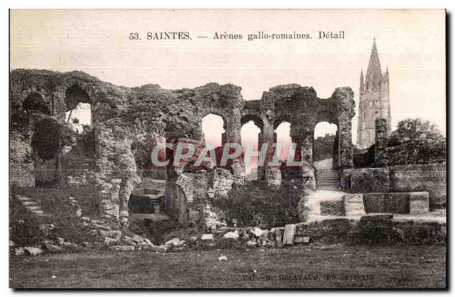 CPA Saintes arenes gallo romaines detail