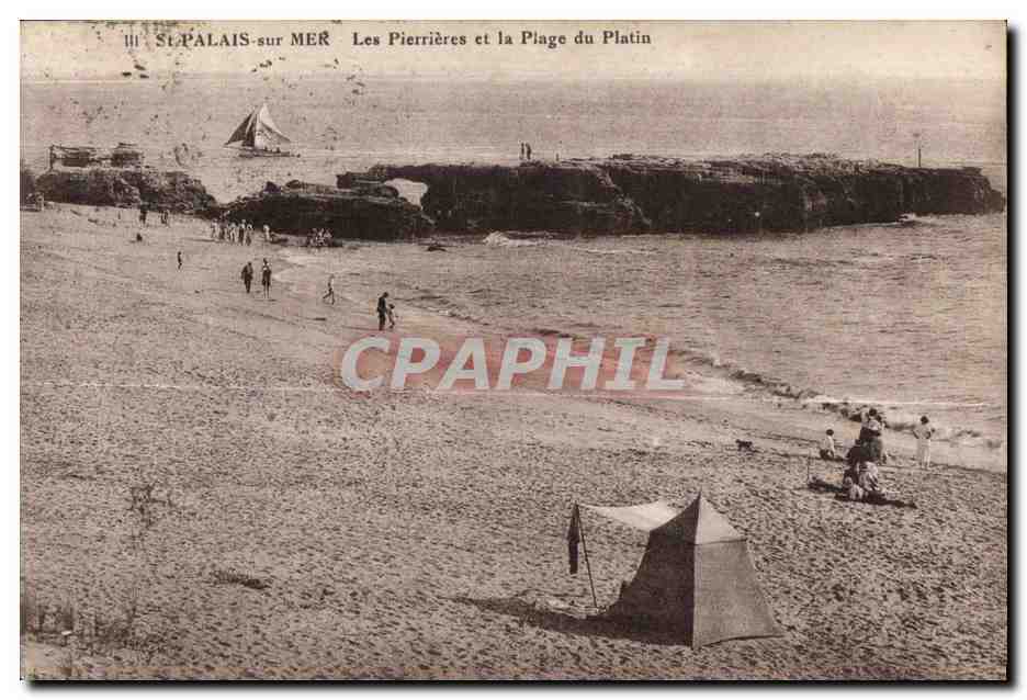 CPA St palais sur mer les pierrieres et la plage du platin