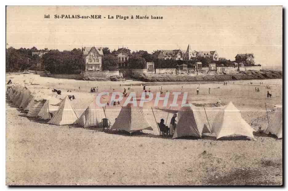 CPA St Palais sur mer la plage a maree basse