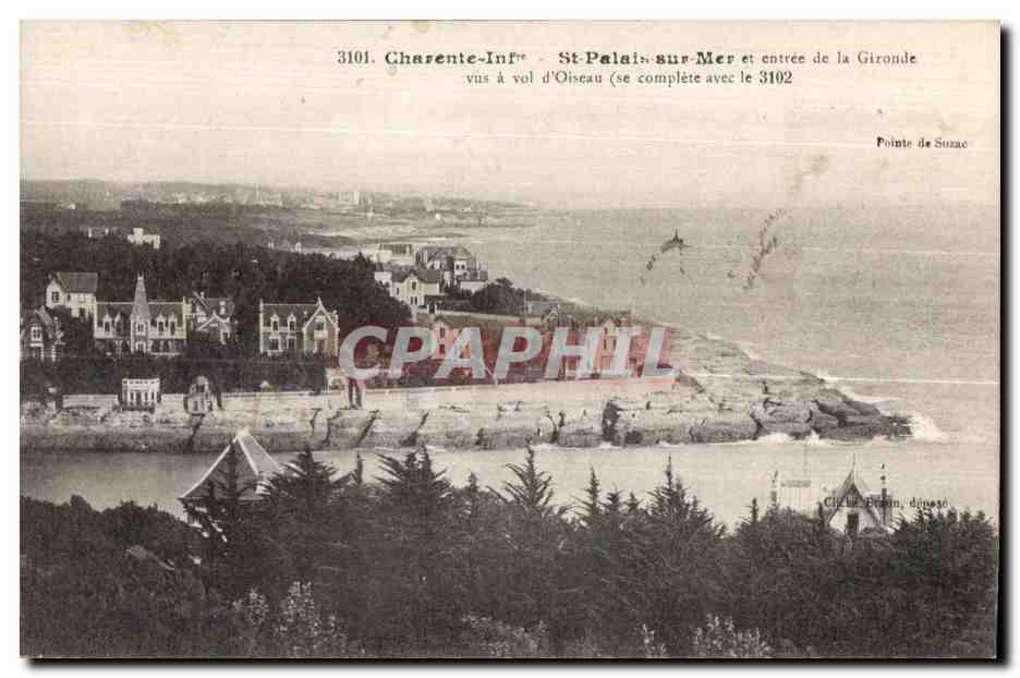 CPA Charente Inf St Palais sur Mer et entree de la Gironde vue a vol d Oiseau (se complete avee le