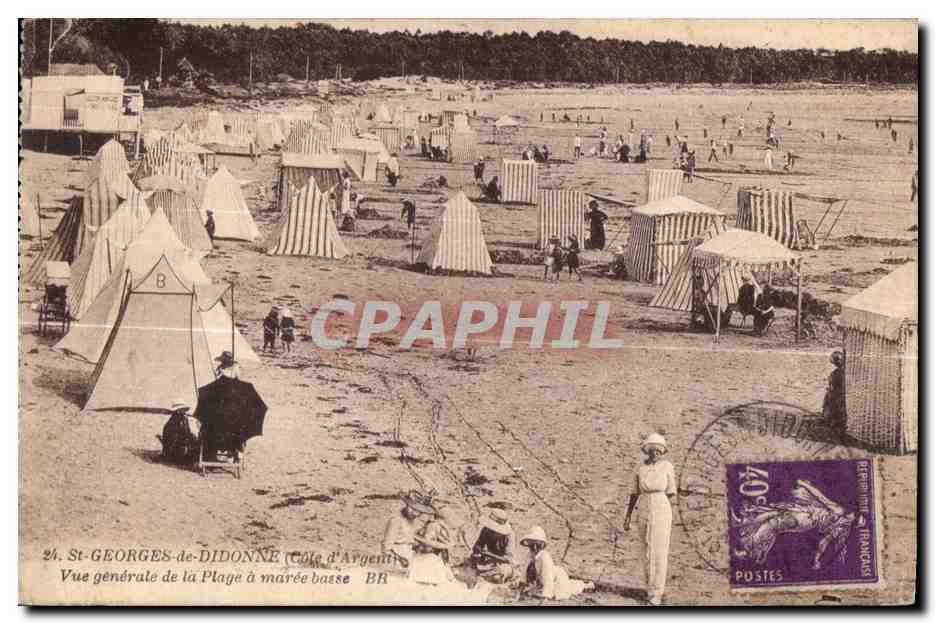 CPA St Georges de Didonne (Cote d Argent) Vue generale de la Plage a maree basse BR