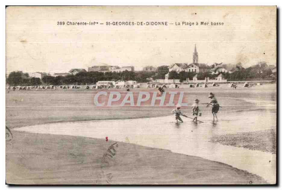 CPA Chacente inf St Georges De Didonne La Plage a Mer basse
