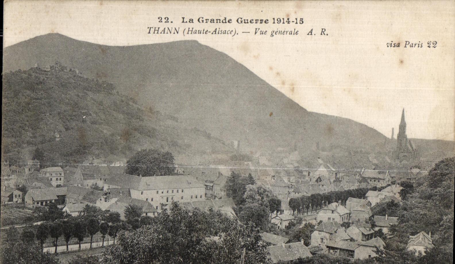 Thann (Haute-Alsace) — Vue générale — A.R. visa Paris 22