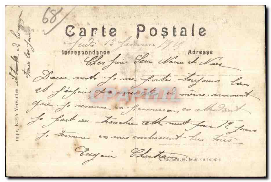 Thann (Haute-Alsace) — Vue générale — A.R. visa Paris 22 — Rückseite