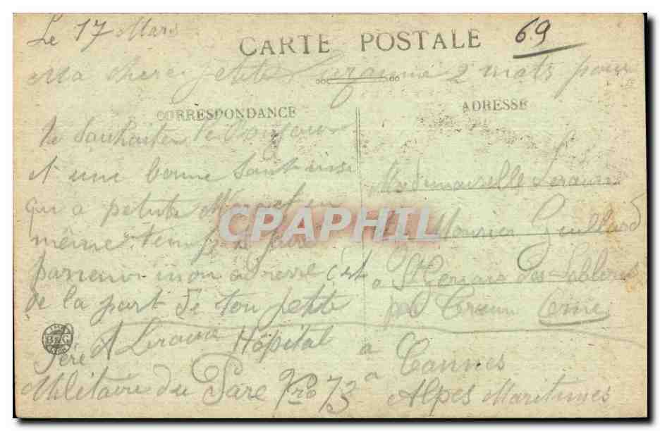 CPA Lyon Place du Pont Cours Gambetta et de la Liberte — Verso