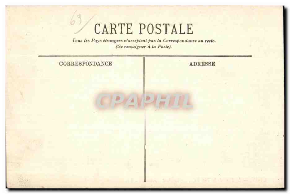 CPA Lyon Le Parc De la Tete d Or Le Pont Couvert — Rückseite