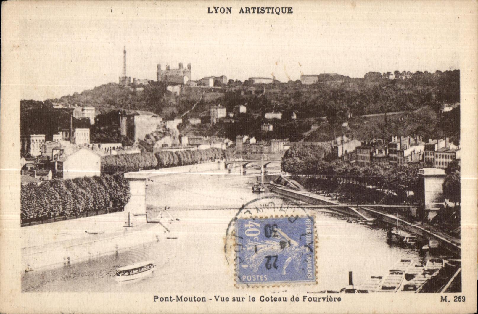 CPA Lyon Artistique Pont Mouton Vur Sur le Coteau de Fourviere