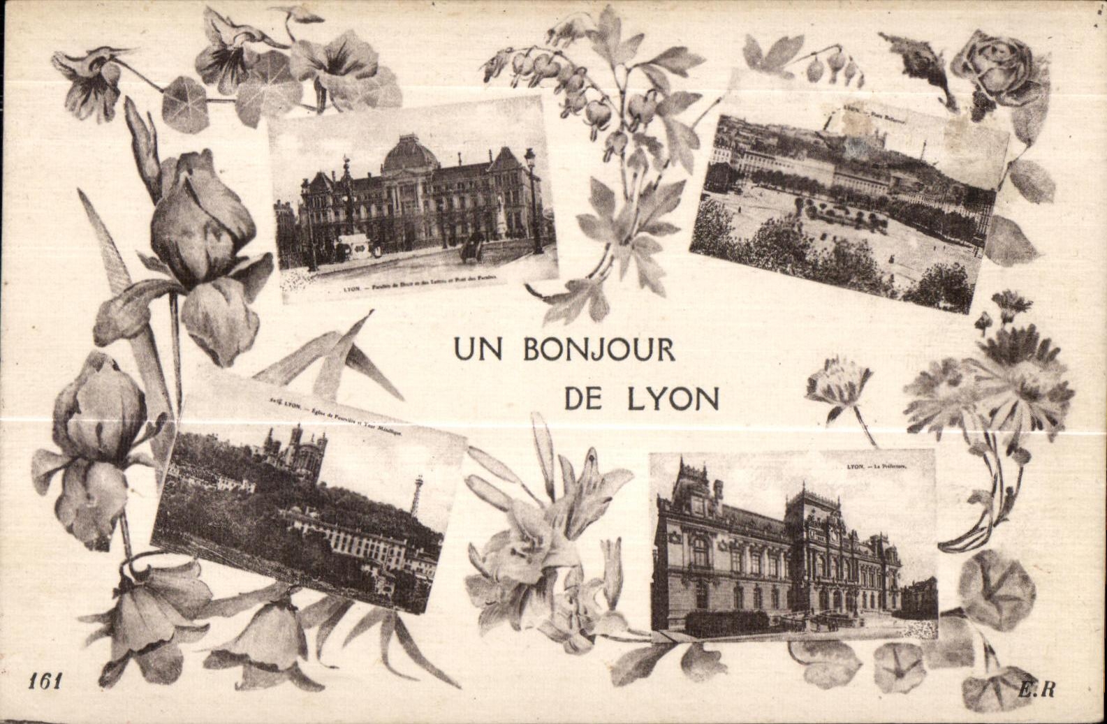 CPA Un Bonjour De Lyon