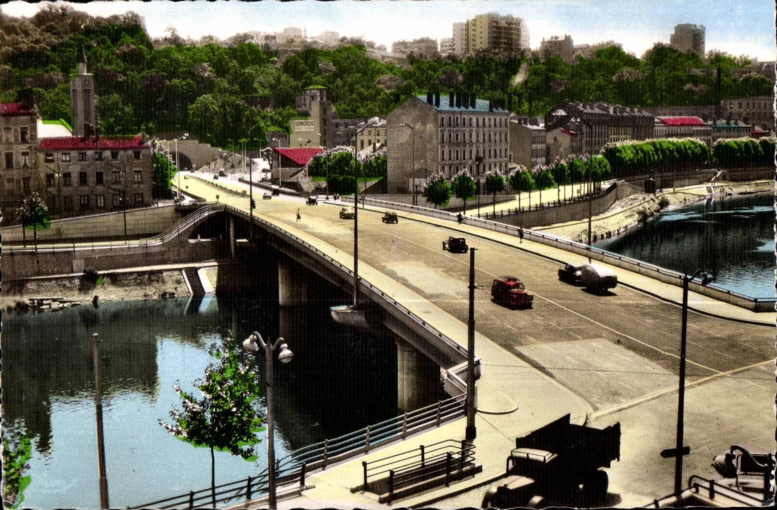 CPA Lyon Vaise La Saone Pont Clemenceau Entree du Tunnel