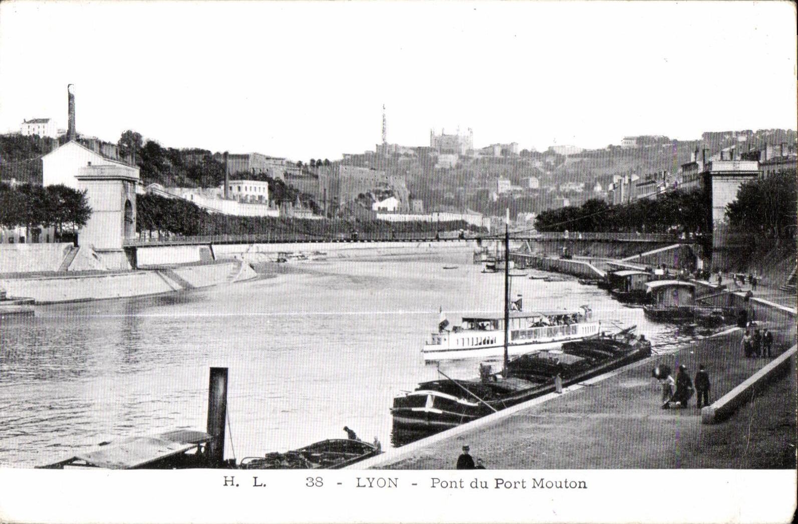 CPA Lyon Pont du Port Mouton