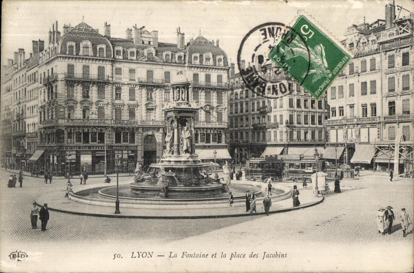 CPA Lyon La Fontaine et la Place des Jacobins