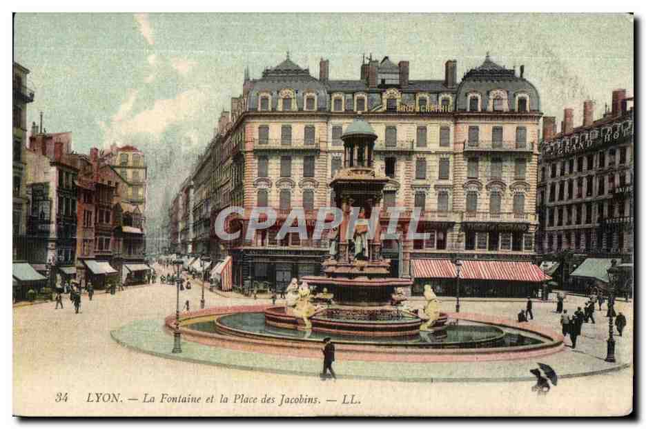 CPA Lyon La Fontaine et la Place des Jacobins