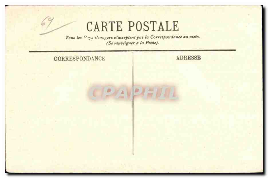 CPA Lyon La Fontaine et la Place des Jacobins — Verso