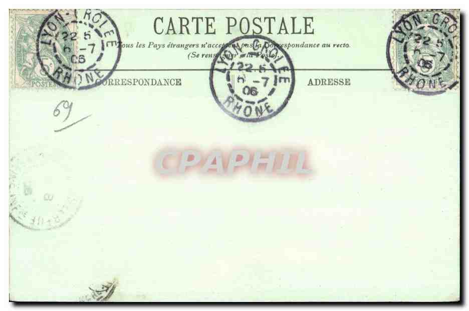CPA Lyon Le Parc de la Tete D Or Cygne Swan — Rückseite