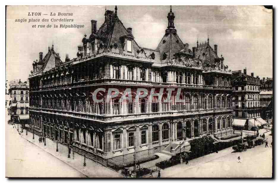 CPA Lyon La Bourse Angle Place des Cordeliers