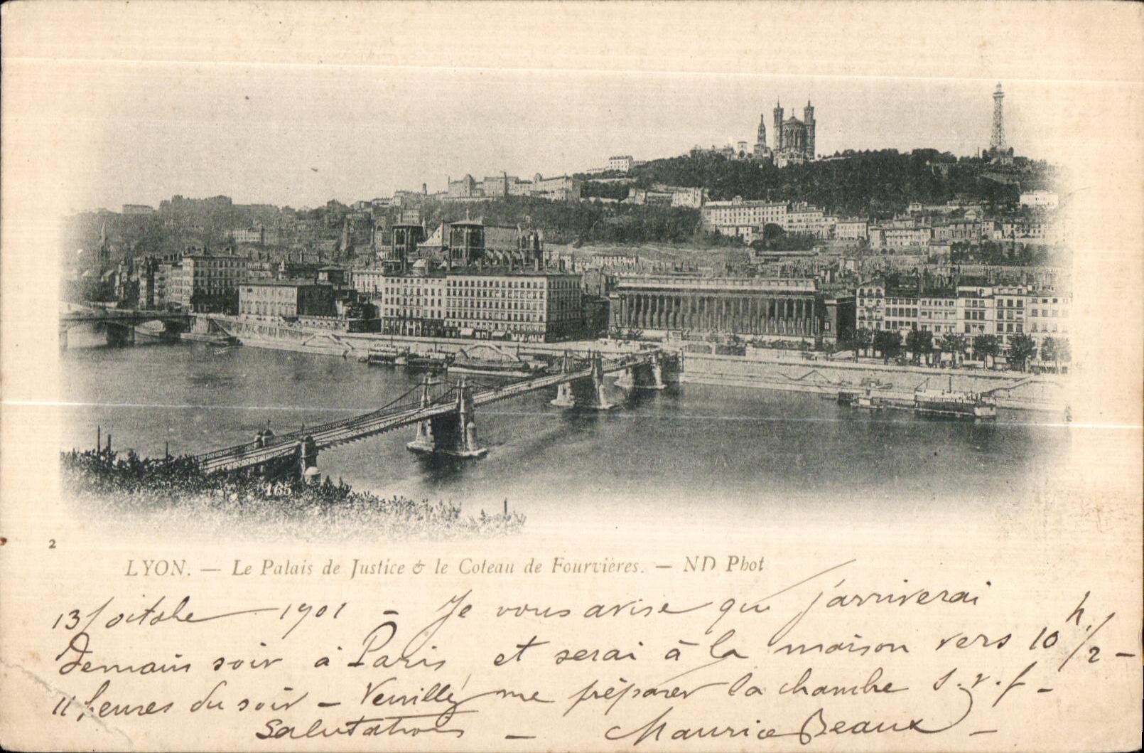 CPA Lyon Le Palais de Justice le Coteau de Fourvieres