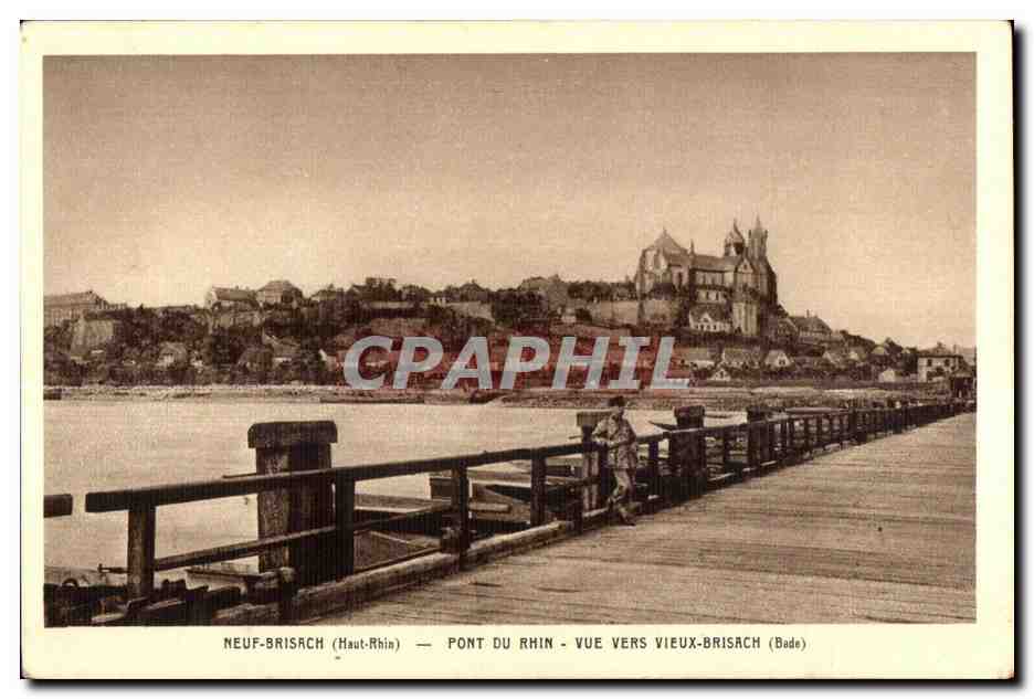 CPA Neuf brisach (Haut-Rhin) pont du rhin vue vers vieux brisach (Bade)