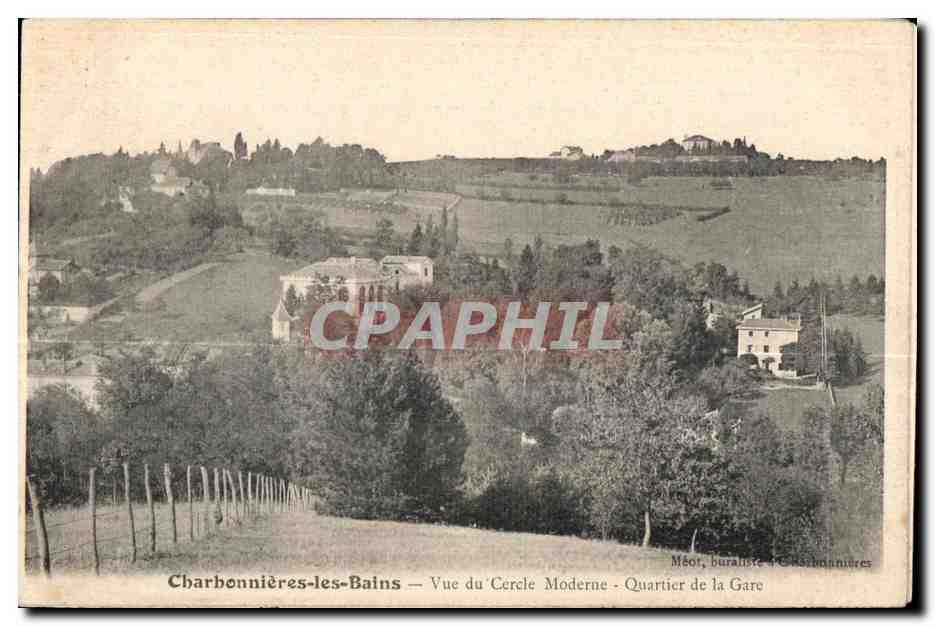 CPA Charbonnieres les Bains Vue du Cercle Moderne Quarier de la Gare