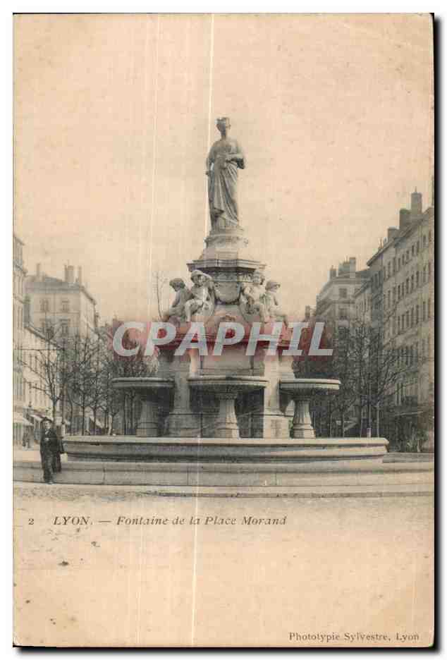 CPA Lyon Fontaine de la Place Morand