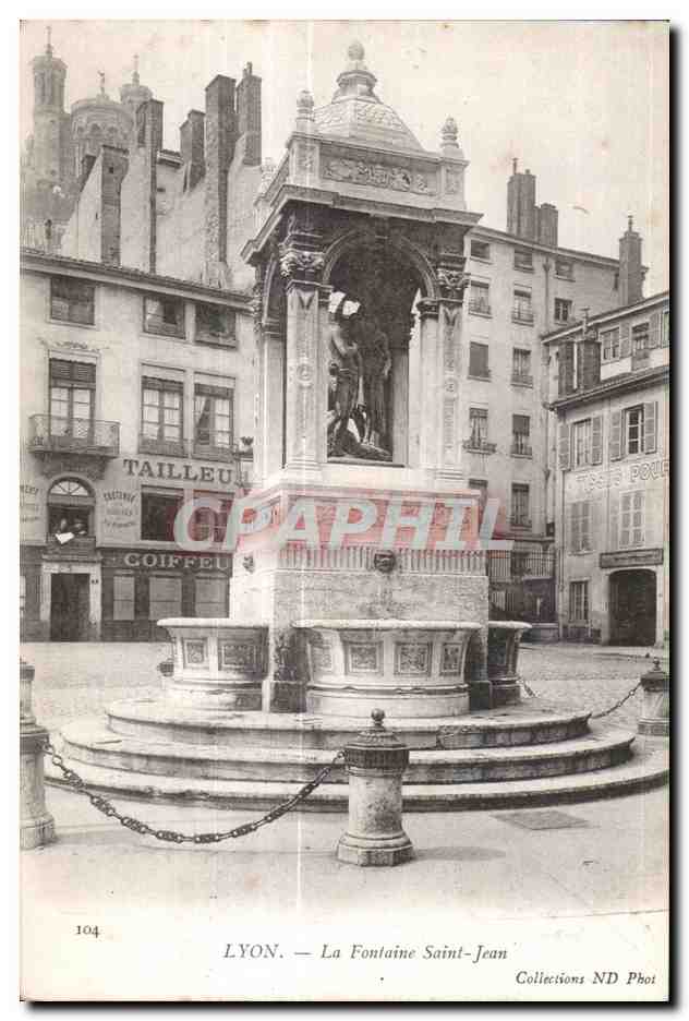 LYON — La Fontaine Saint-Jean — Tailleu & Coiffeur
