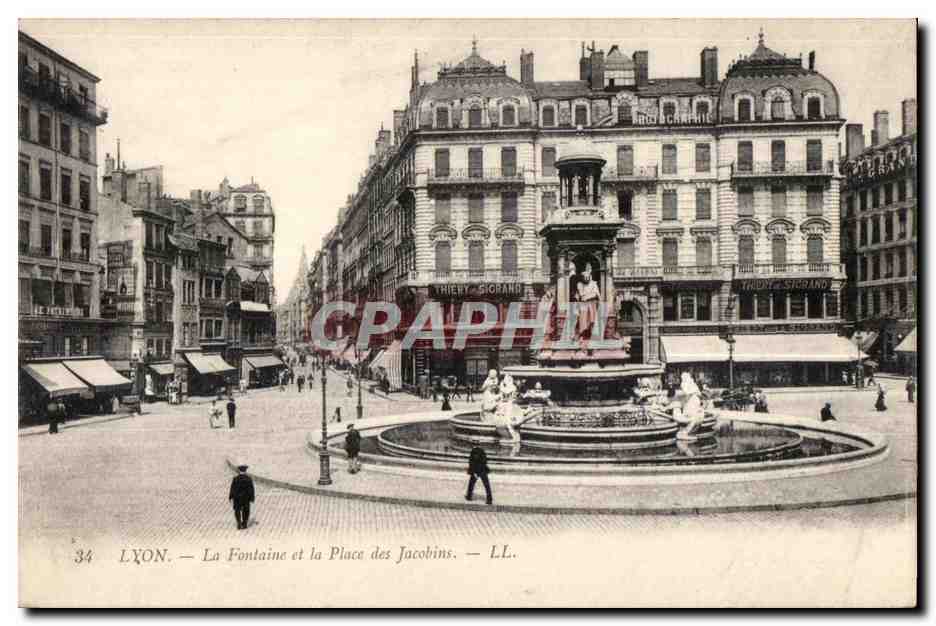 Lyon — La Fontaine et la Place des Jacobins — Thiery Sigbrand