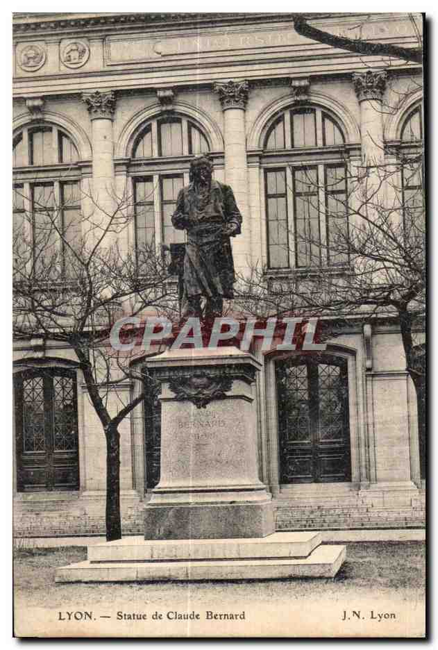 LYON — Statue de Claude Bernard — J.N. Lyon