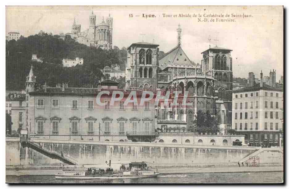 CPA Lyon Tour et Abside de la Cathedrale de Saint Jean de Fonrviere