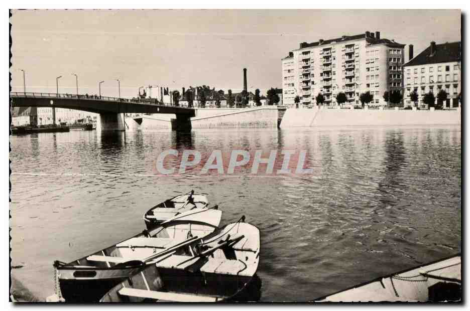 Pont sur la Loire — bateaux à rames — CPAPHIL