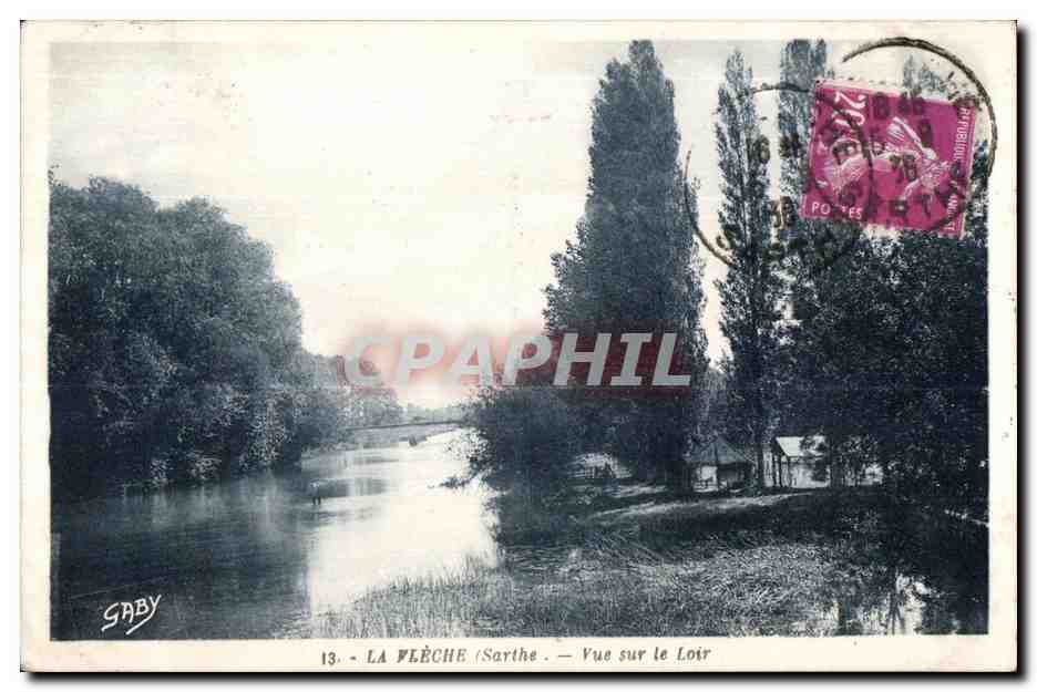 CPA La Fleche (Sarthe Vue sur le Loir)