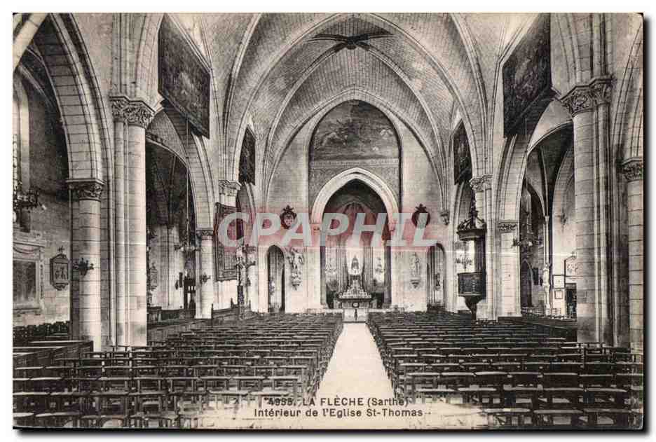 CPA La Fleche (Sarthe) Interieur de I Eglise St Thomas