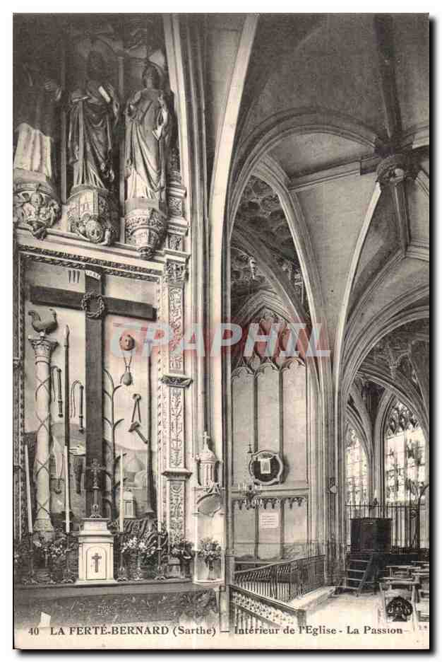 CPA La Ferte Bernard (Sarthe) Interieur de I Eglise La Passion