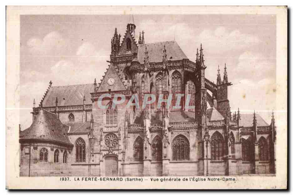 CPA La Ferte Bernard (Sarthe) Vue generale de l Eglise Norte Dame