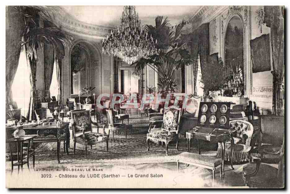CPA Chateau Du Lude (Sarthe) Le Grand Salon
