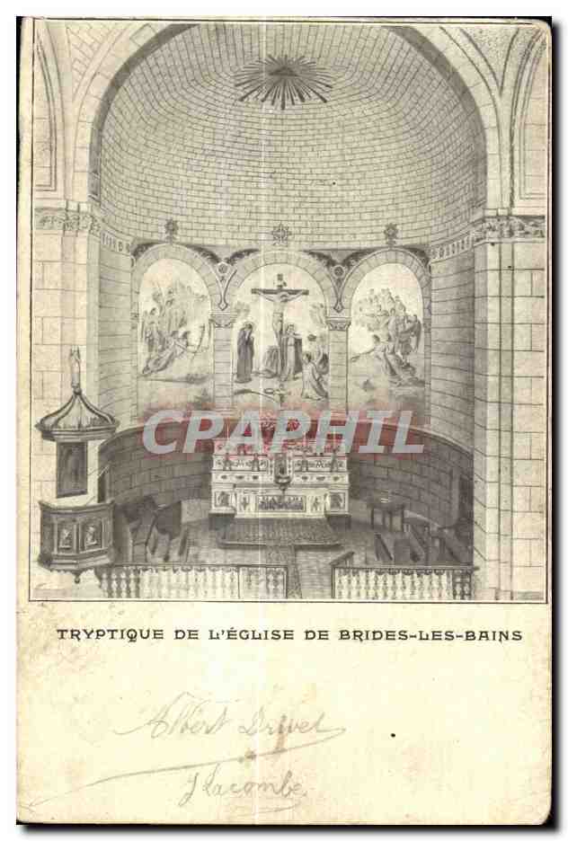 CPA Tryptique de L Eglise de brides les bains