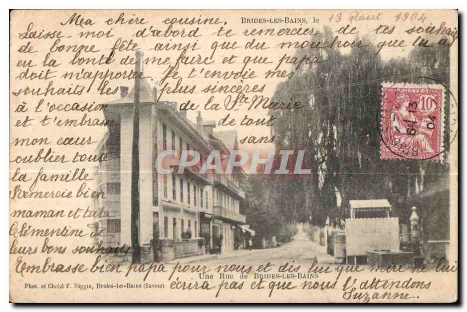 CPA Une Rue de Brides les Bains
