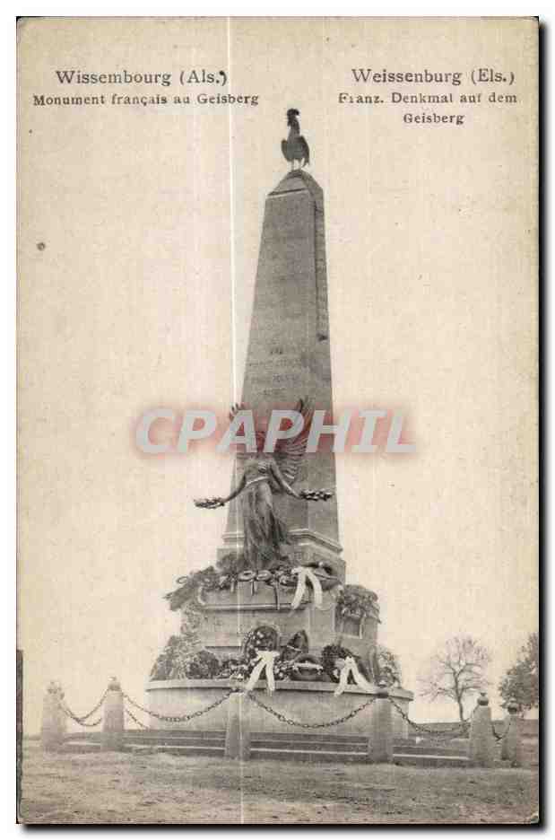 CPA Wissembourg (Als) monument francais au geisberg 