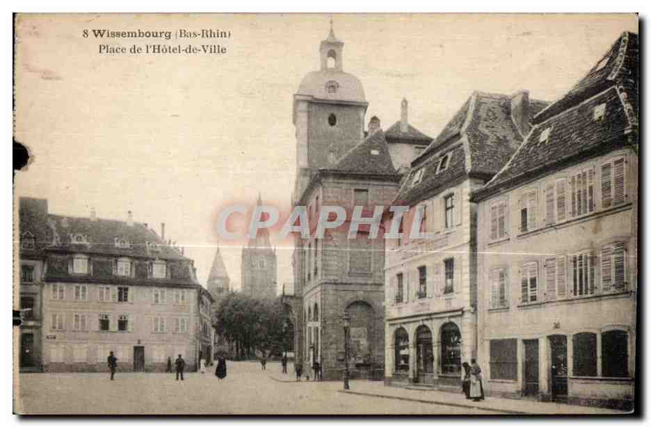 CPA Wissembourg (Bas-Rhin) place de I hotel de ville