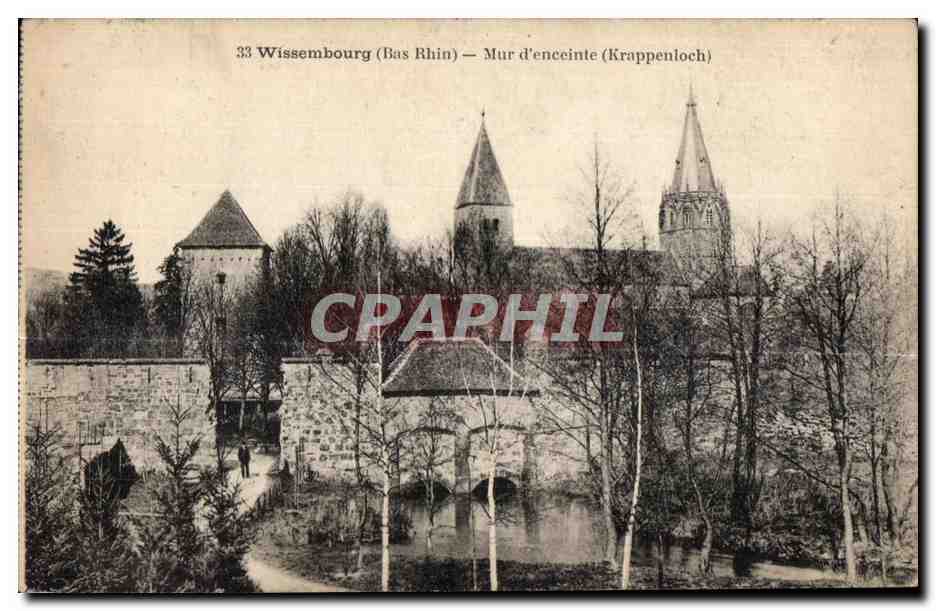 CPA Wissembourg (Bas Rhin) mur d enceinte (Krappenloch)