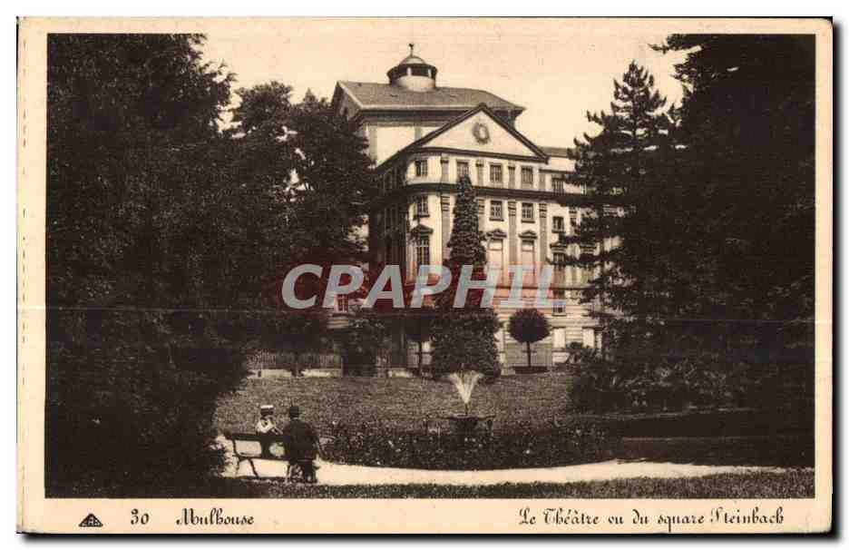 CPA Mulhouse le theatre et le square steinbach