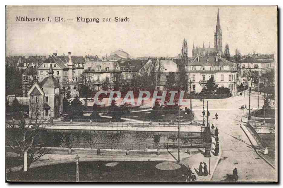 CPA Molhausen i Els Eingang zur stadt