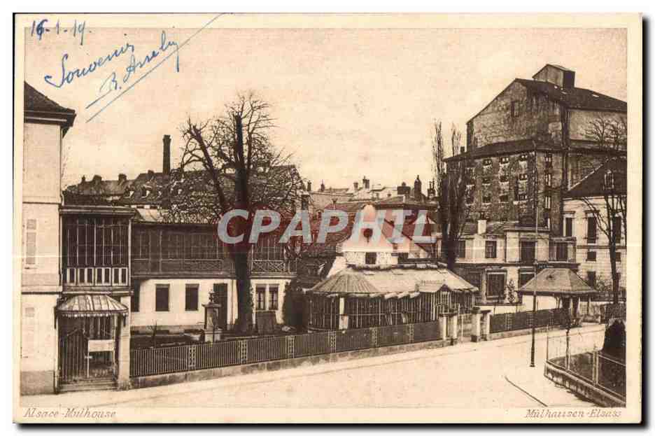 CPA Mulhouse muthausen Place Guillaume Tell