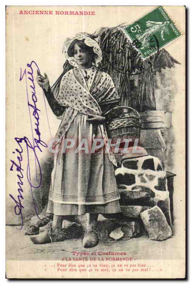 CPA Ancienne normandie Folklore Costume Femme 