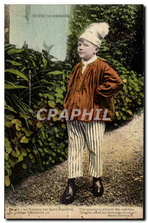 CPA Notre Normandie Folklore Costume Enfant
