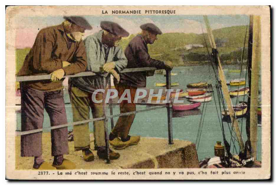 Fischer am Kai — pittoreske Normandie — Guany, n° 2877